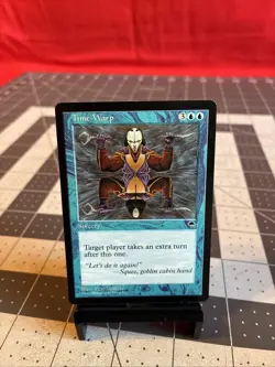 Vintage 1997 MTG Tempest Time Warp Card NM - Image 1