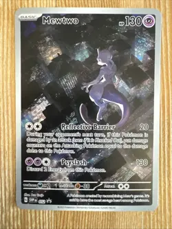 Mewtwo SVP 052 Black Star Promo Pokemon 151 Illustration Rare NM Pokemon Card - Image 1