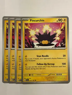 Pokemon Card Paldea Evolved 4x Playset Pinchurchin 073/193 Near Mint - Image 1