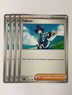 Pokemon Card Paldea Evolved 4x Playset Falkner 180/193 Near Mint - Image 1