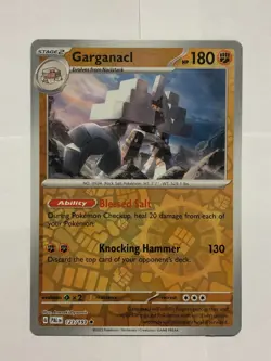 Pokemon Card Paldea Evolved Reverse Holographic Garganacl 123/193 Near Mint - Image 1