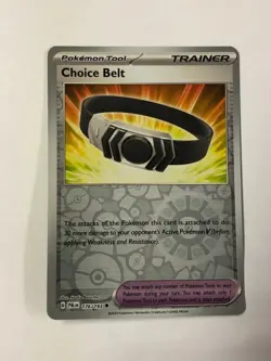 Pokemon Card Paldea Evolved Reverse Holographic Choice Belt 176/193 Near Mint - Image 1