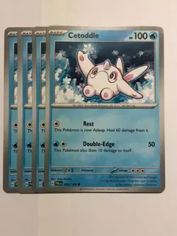 Pokemon Card Paldea Evolved 4x Playset Cetoddle 054/193 Near Mint - Image 1