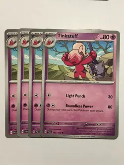 Pokemon Card Paldea Evolved 4x Playset Tinkatuff 103/193 Near Mint - Image 1