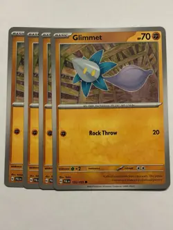 Pokemon Card Paldea Evolved 4x Playset Glimmet 125/193 Near Mint - Image 1