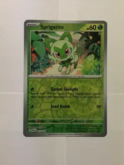 Pokemon Card Paldea Evolved Reverse Holographic Sprigatito 012/193 Near Mint - Image 1