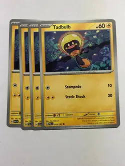 Pokemon Card Paldea Evolved 4x Playset Tadbulb 078/193 Near Mint - Image 1