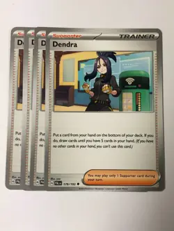 Pokemon Card Paldea Evolved 4x Playset Dendra 179/193 Near Mint - Image 1