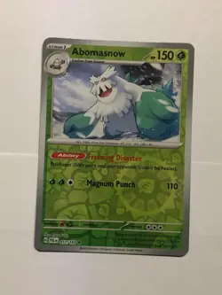 Pokemon Card Paldea Evolved Reverse Holographic Ambomasnow 011/193 Near Mint - Image 1