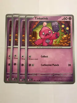 Pokemon Card Paldea Evolved 4x Playset Tinkatink 100/193 Near Mint - Image 1