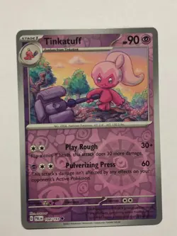 Pokemon Card Paldea Evolved Reverse Holographic Tinkatuff 104/193 Near Mint - Image 1