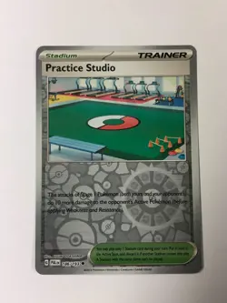 Pokemon Card Paldea Evolved Reverse Holographic Practice Studio 186/193 Near M. - Image 1