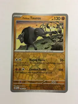 Pokemon Card Paldea Evolved Reverse Holographic Tauros 108/193 Near Mint - Image 1