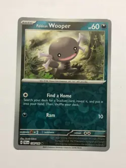 Pokemon Card Paldea Evolved Reverse Holographic Wooper 128/193 Near Mint - Image 1