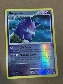 Pokemon Gengar Reverse Holo Rare Card 27/130 Diamond and Pearl 2007 LP - Image 1