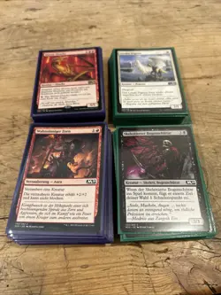Magic The Gathering Cards Lot German Language 2019 In Protective Sleeves Qty 120 - Image 1