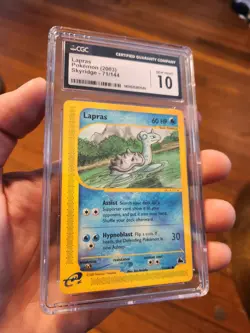 (POP 26) CGC 10 GEM MINT 2003 Pokemon Skyridge Lapras 71/144 Card - Image 1
