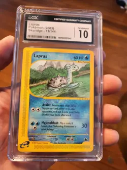 (POP 26) CGC 10 GEM MINT 2003 Pokemon Skyridge Lapras 71/144 Card - Image 2
