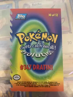 Dratini #147 10 OF 12 - Embossed Die-Cut - BLUE LOGO - TOPPS POKEMON CARD - Image 3