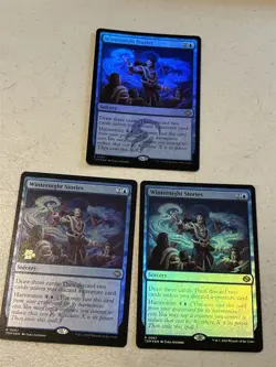 3 x mtg foil Winternight Stories, 1 is pre-release, Tarkir Dragonstorm, unplayed - Image 1