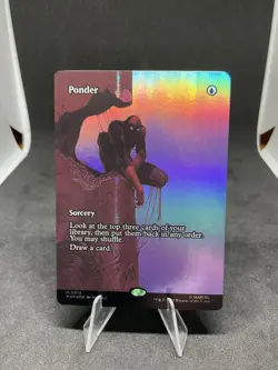 MTG Ponder - 0013 (Borderless) FOIL Spider Man MYTHIC LP - Image 1