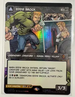 Eddie Brock (Borderless) Foil #0224 Marvel's Spider-Man MTG NM - Image 1