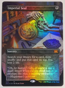 MTG Imperial Seal Borderless Foil -Double Masters 2022 [2X2] NM Pack Fresh - Image 1