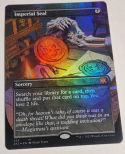 MTG Imperial Seal Borderless Foil -Double Masters 2022 [2X2] NM Pack Fresh - Image 2