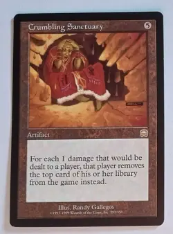 Magic MTG - Crumbling Sanctuary - Mercadian Masques Rare - LP - Image 1