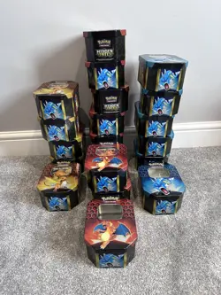 Pokemon X20 TCG Hidden Fates Tins INCLUDES Promos OPENED - Image 2