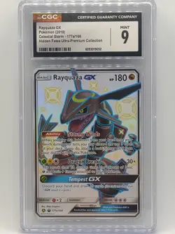 Pokemon 2019 Hidden Fates Rayquaza GX 177a/168 Ultra-Premium Collection CGC 9 Mt - Image 1