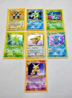 Pokemon Base Set 2 Holo "Alakazam, Poliwrath, Pidgeot, Scyther, etc." (H Played) - Image 1