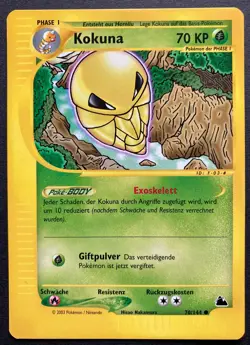 💥 Pokemon Skyridge * Kokuna * 70/144 Deutsch 2003 💥 Excellent! - Image 1