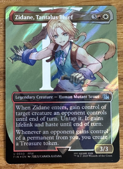 MTG Final Fantasy, Zidane, Tantalus Thief - Borderless Surge Foil - Image 1