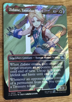 MTG Final Fantasy, Zidane, Tantalus Thief - Borderless Surge Foil - Image 2