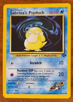 Misty's Psyduck 90/132 Gym Challenge Unlimited Non-Holo NM Pokemon TCG - Image 1