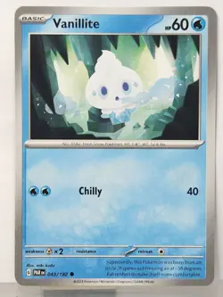 Pokemon TCG - Scarlet & Violet - Paradox Rift - Vanillite 043/182 NM/M - Image 1