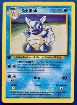 Pokemon *Schillok* 42/102 ~1. Edition ~ Basis Set Uncommon Deutsch - Image 1