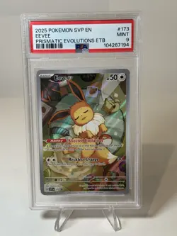 2025 POKEMON SVP EN-SV BLACK STAR PROMO #173 EEVEE PSA 9 - Image 1