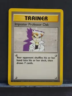 Imposter Professor Oak 073/102; 1999 Base Set; Pokemon - Image 1
