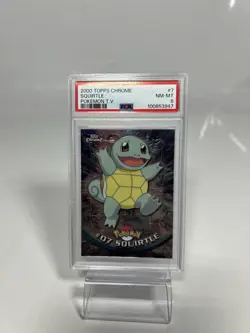 2000 TOPPS CHROME POKEMON T.V. #7 SQUIRTLE PSA 8 - Image 1