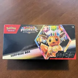 Pokemon Prismatic Evolutions Surprise Box - New Factory Sealed, 4 PACKS + PROMO - Image 1