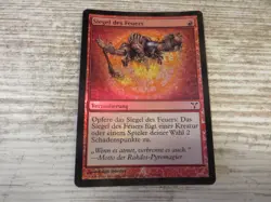1x FOIL Seal of Fire - Dissension - NM - German - OOP MTG Direct Damage - Image 1
