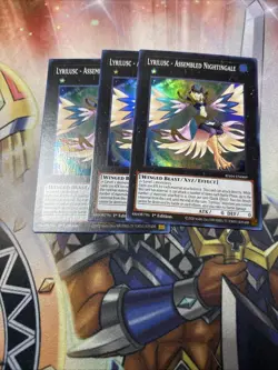 3x Yugioh Lyrilusc-Assembled Nightingale RA04-EN069 Super Rare 1st Edition NM - Image 1