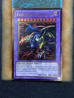 Yugioh Five-Headed Dragon GLD4-EN031 Gold Rare Limited Edition LP - Image 1