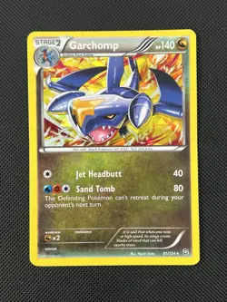Garchomp 91/124 Dragon Exalted Ultra Rare Holo Pokemon Card - Image 1
