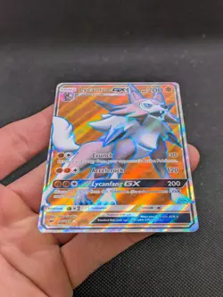 Lycanroc GX 136/147 Burning Shadows Full Art Ultra Rare Holo Pokemon Card - Image 3