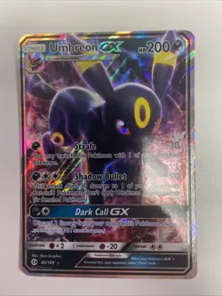 Pokemon TCG Sun & Moon Umbreon GX #80/149 Full Art Secret Rare Card LP Free Ship - Image 1