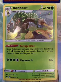 Rillaboom 14/202 Cosmos HOLO Rare - Sword & Shield Pokemon TCG Card 🔥🔥🔥 - Image 2