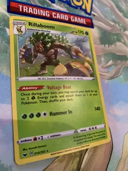 Rillaboom 14/202 Cosmos HOLO Rare - Sword & Shield Pokemon TCG Card 🔥🔥🔥 - Image 3